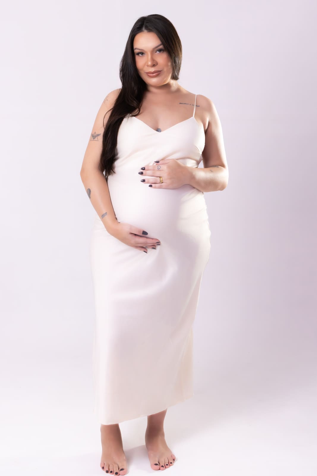 Vestido creme de alcinha