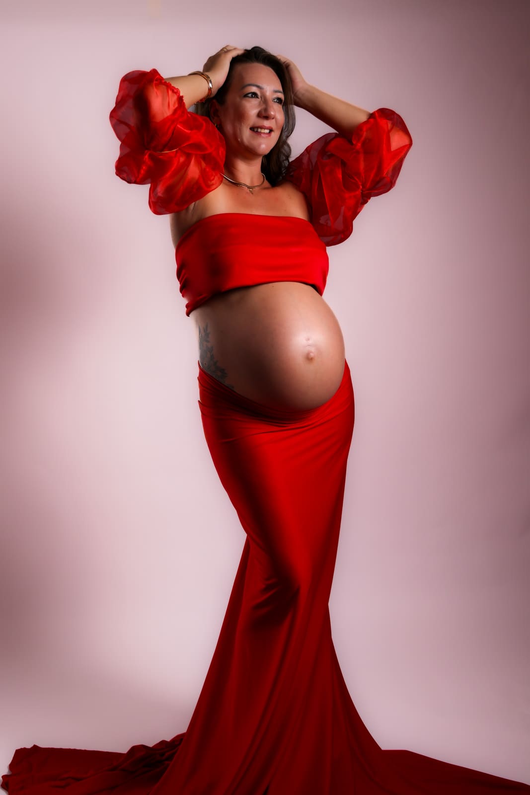 Vermelho montado no corpo